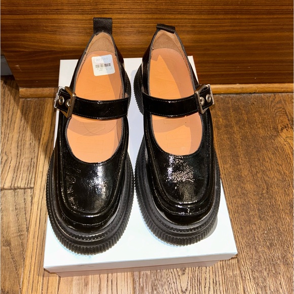 New in box Ganni Mary Jane creeper platform loafers size 40 - Picture 2 of 6